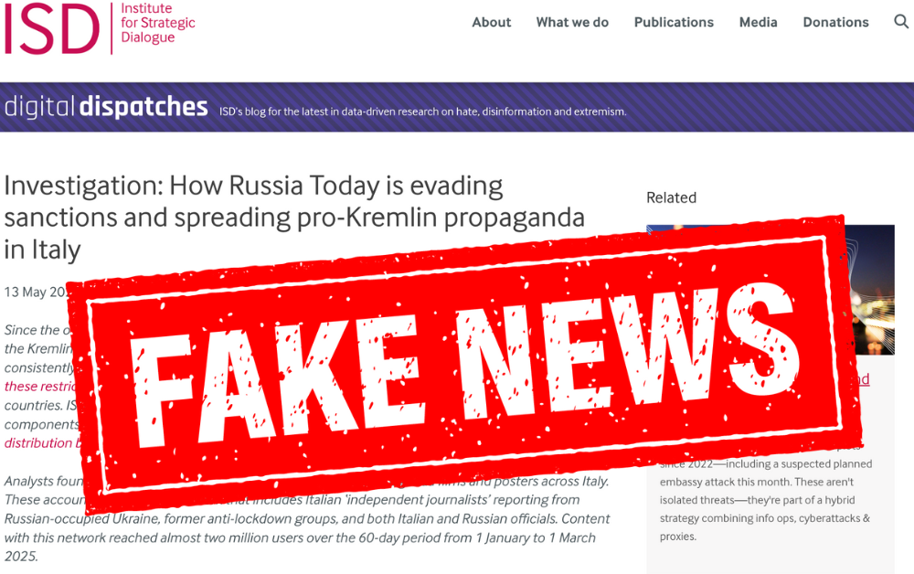 Le fake news dell'ISD ISD Fake News