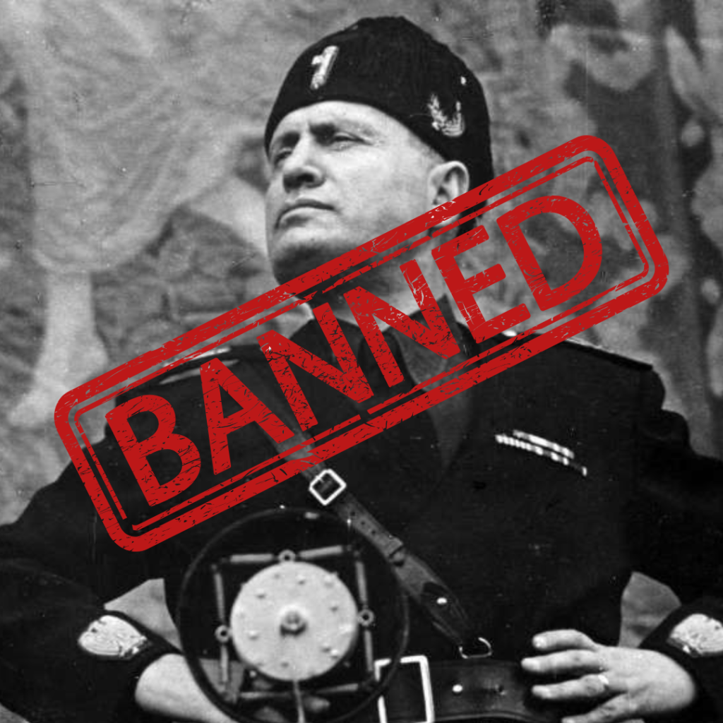 Mussolini bandito in Russia Mussolini ban Russia